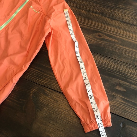 Columbia Muted Orange Hooded Zip Up Lightweight Spring Jacket Youth XL 18/20 - Picture 8 of 12